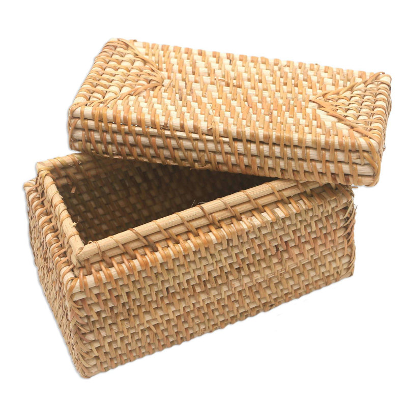 Panier en bois massif et manufacturé lombok storage