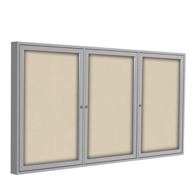 Ghent No Fabric Enclosed Cabinet Metal Bulletin Board