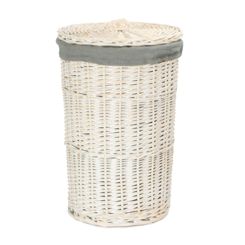 Ajman Wicker Laundry Hamper, Cream