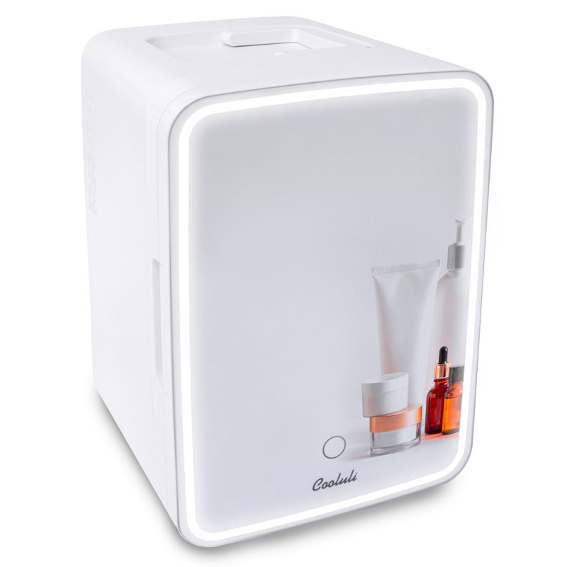 Cooluli Glow Beauty 10L Mini Fridge with Mirror LED (White)