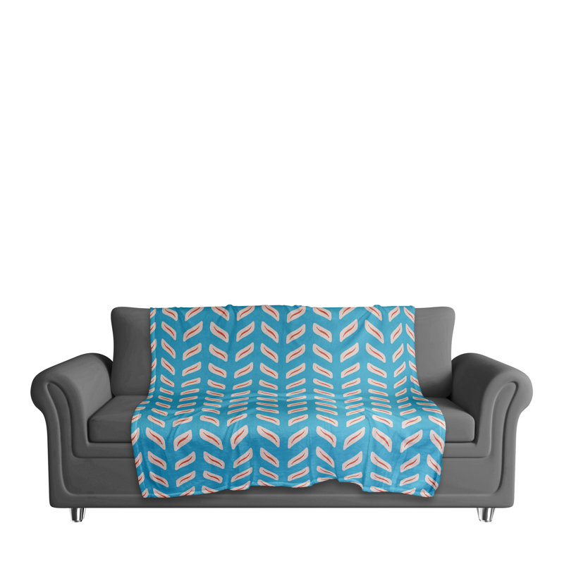 Hand Woven Throw Blanket, Blue