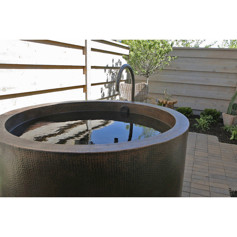 45" Hammered Copper Japanese Style Soaker Bathtub