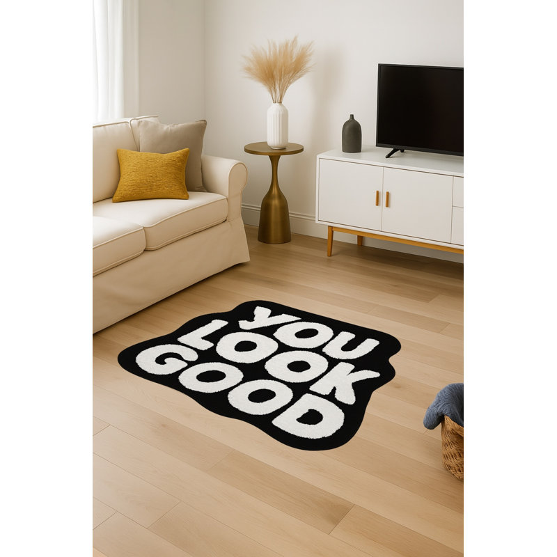 Tapis tissé à la crème Mosso, 2 pi 6 po x 2 pi 6 po