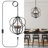 4-Light 16.9 Inch Modern Plug In Unique Geometric Chandelier With 15 Ft Cord & On/Off Switch For Dining Living Room