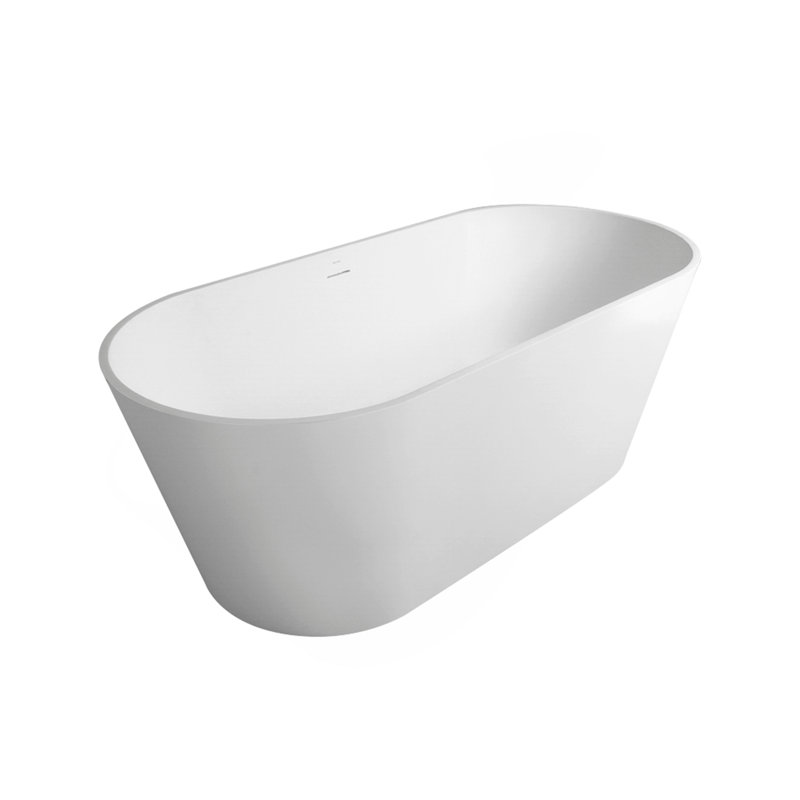 67 Inch Freestanding Solid Surface Soaking Bathtub For Bathroom