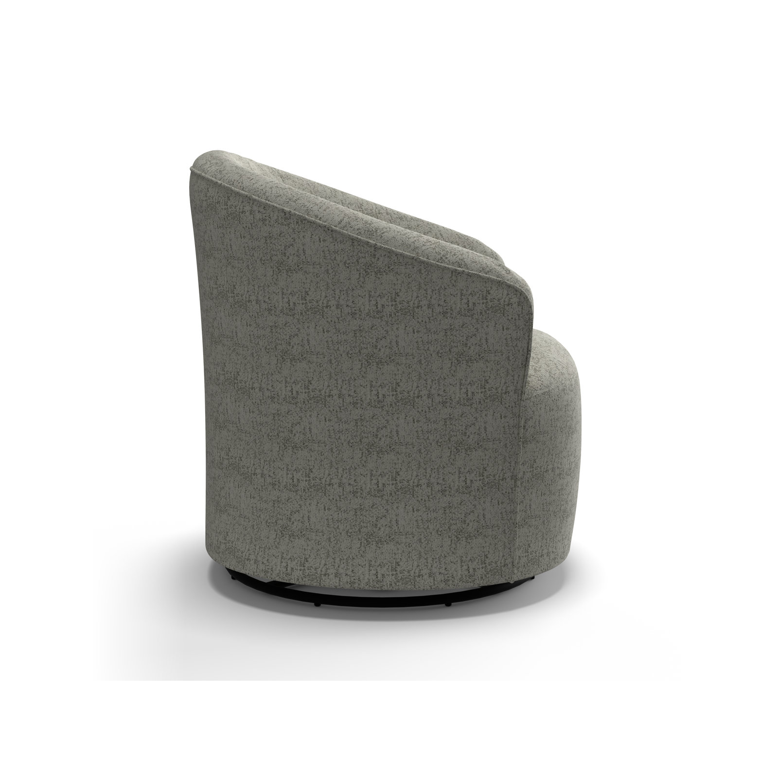 Jude Swivel Glider Accent Chair, Malibu White Pepper Performance Chenille