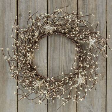 Pip Berry Garland With Stars, Farmhouse Mix, 40 - Brown-White - H