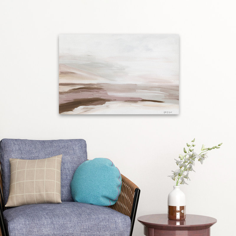 Abstrait côtier - paysage marin de rêve, H 16 po x l 24 po