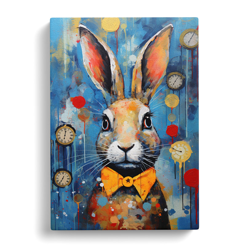 Rabbit Impressionism Art No.3 - Wrapped Canvas