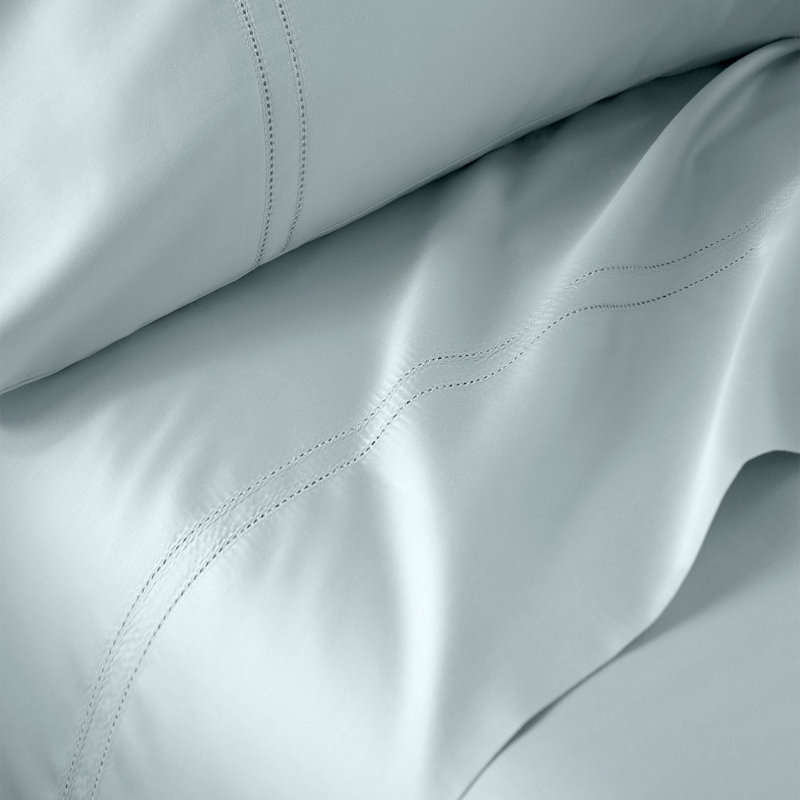 Yalda Egyptian Cotton Sateen Sheet Set , Spa, King Sheet Set + 2 Pillowcases