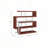 Buck II Clear Glass, High Gloss Finish Writing Desk with Shelf