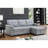 Leather  Reversible Sleeper Sectional Sofa, Upholstered Sofa-2098720201