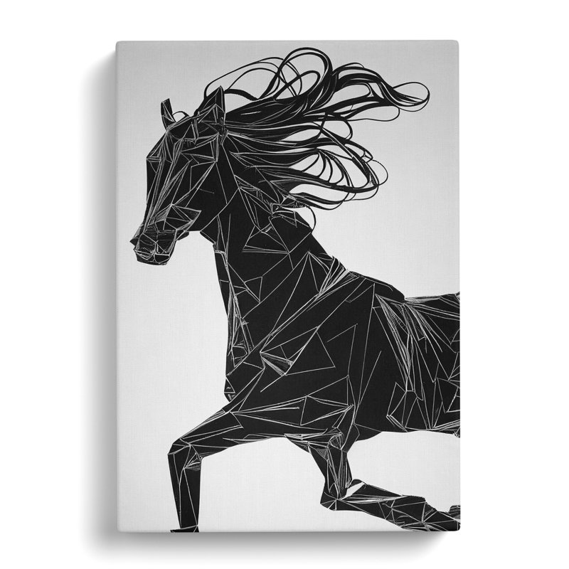 A Running Horse - Wrapped Canvas, 76cm H x 50cm W x 3cm D