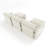 3-seater Chenille Fabric Sofa Equipped With 3 Lumbar Support Pillows And Two Footrest-912533016