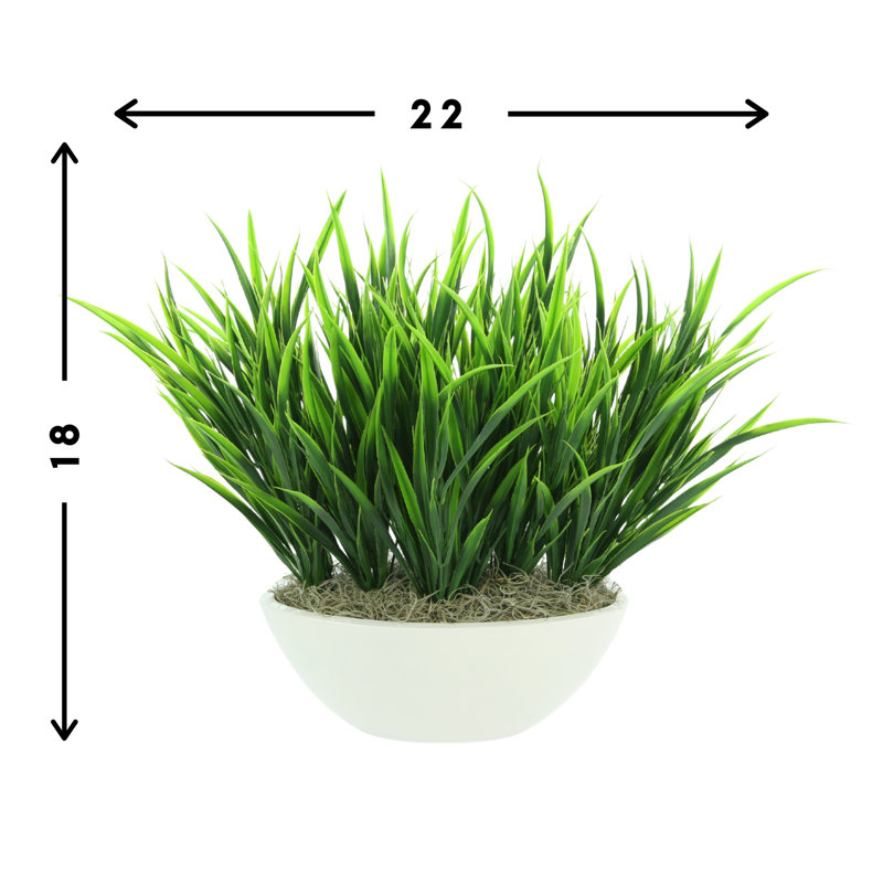 13" Artificial Grass in Planter