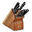 Classic Nine Piece Block Set, Acacia