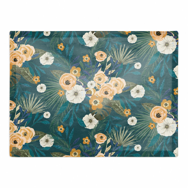 Napperon Tropical 14 ", Bleu sarcelle