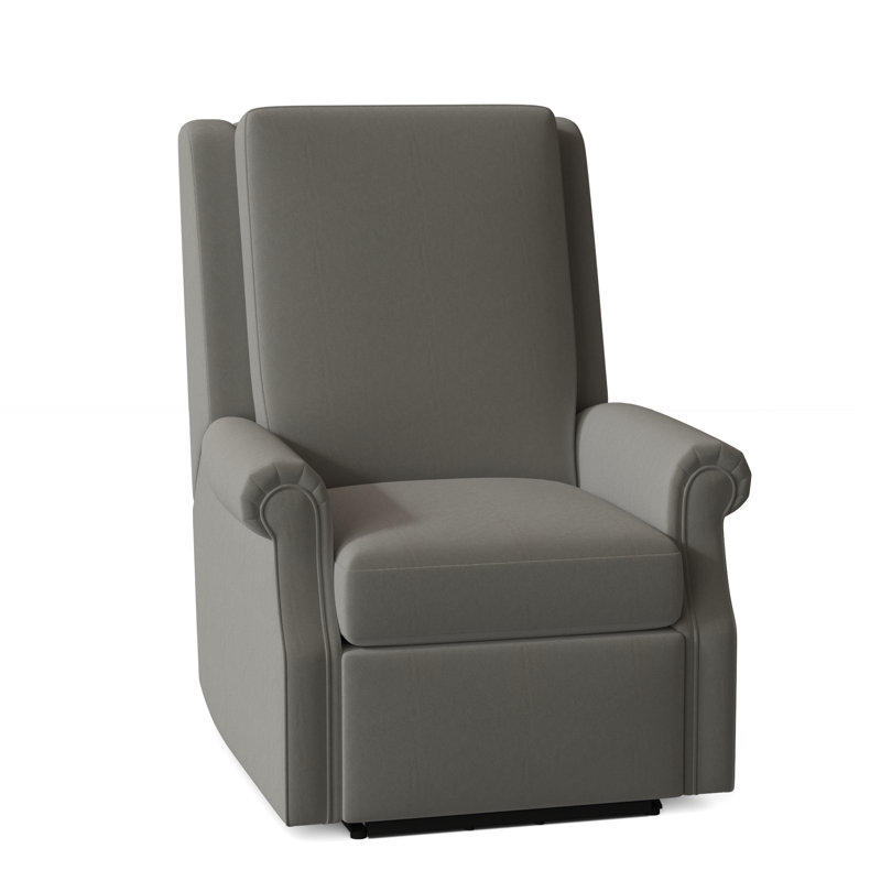 Reclination 33" Wide Genuine Leather Standard Recliner, Swivel Glider, Manual, 1183 Dove