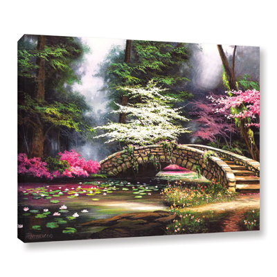 " Dogwood & Waterlillies " Painting Print