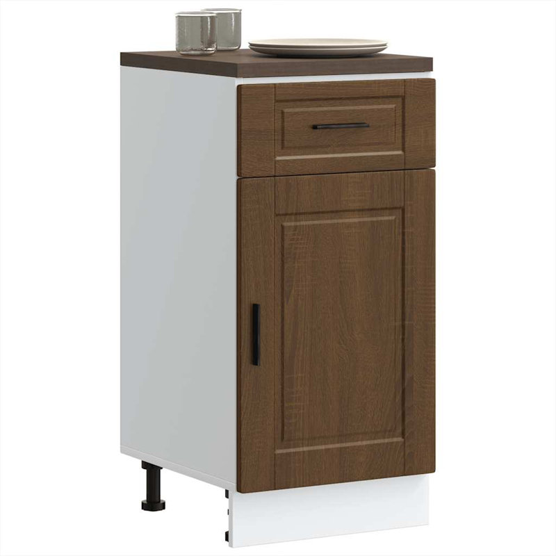 Asahel Base Unit, 40 x 46 x 81.5 cm, Brown Oak
