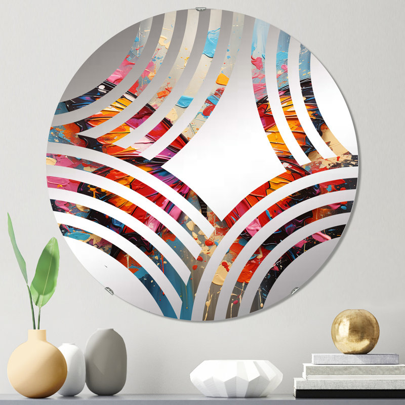 Papillon Pop Art Papilio I - Miroir décoratif Baptist Fan MIR107680 C, 23,6 po x 23,6 po