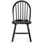 Chaise d'appoint à dossier en lattes de couleur noire Kevontre