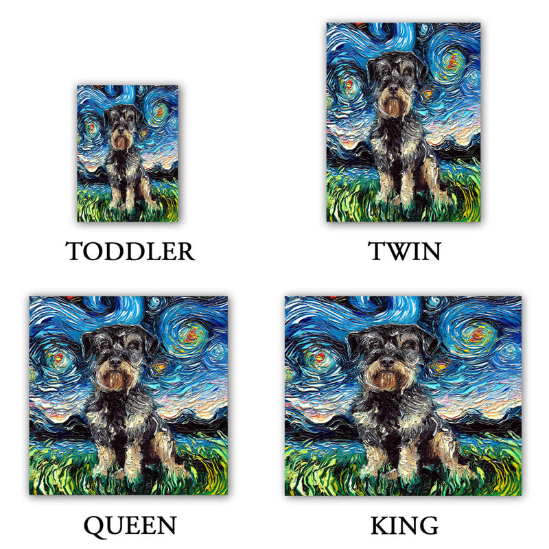 Ensembles de housses de couette DiaNoche en microfibre par Aja Ann - Schnoodle Dog