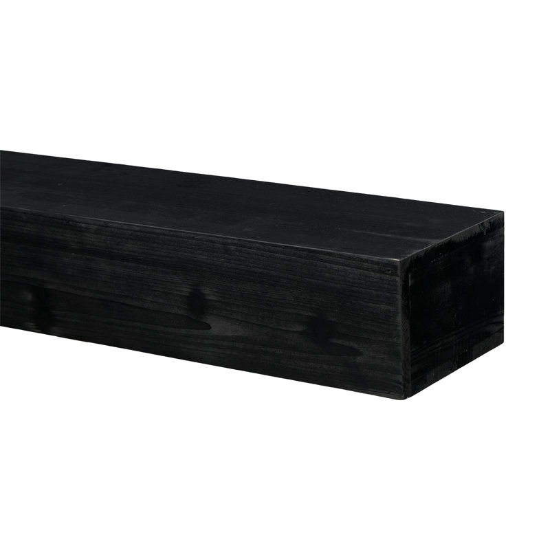 Tablette de manteau de cheminée 48 po - Tablette flottante murale en bois de sapin massif, capacité de charge de 50 lb, revêtement à base d'eau, assemblage facile (15 minutes) pour la décoration intérieure