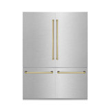 ZLINE 60" Autograph Edition 32.2 cu. ft. Built-in 4-Door French Door Refrigerator