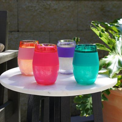 Wine FREEZE Cooling Cups in Translucent Multicolor