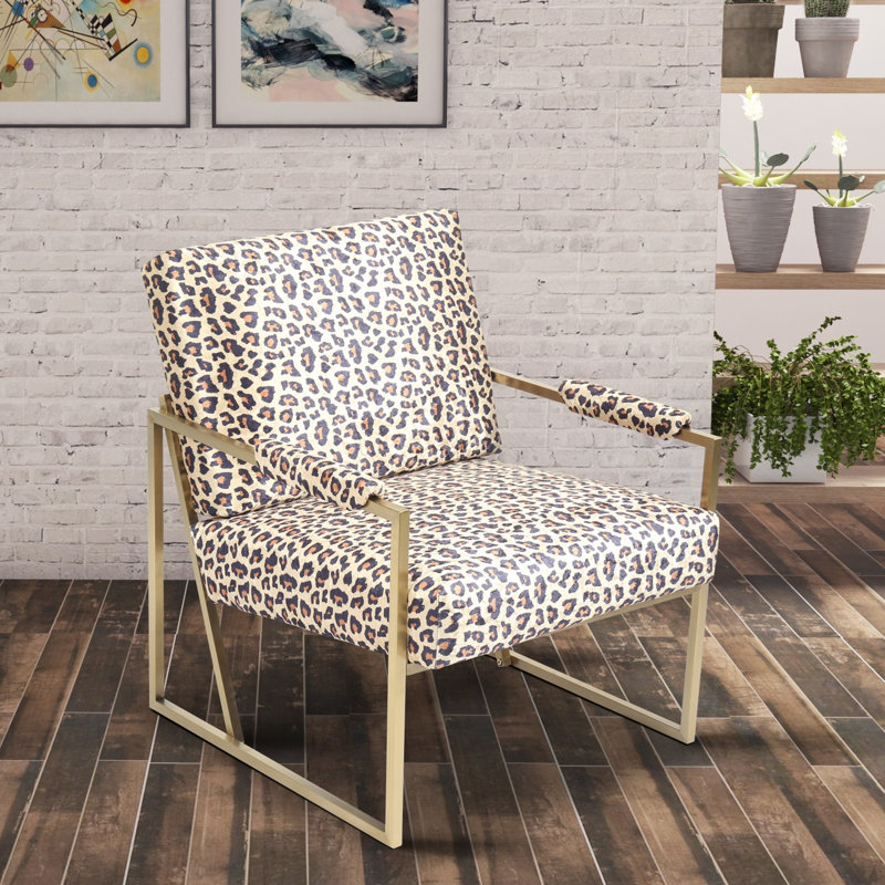 Grenkie Upholstered Armchair, Light Grey