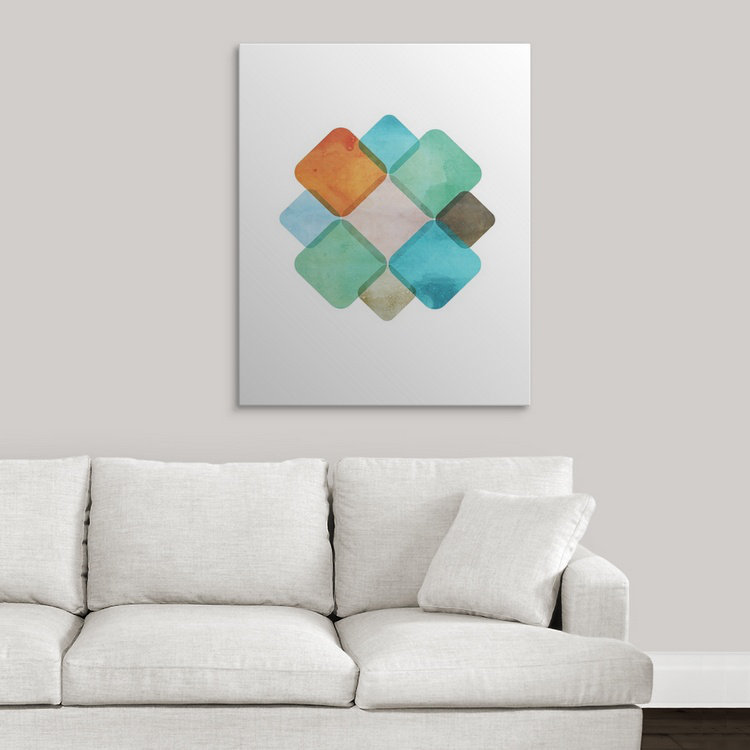 «Mod Tiles», impression, H 48 po x l 38 po x P 1,5 po, Toile