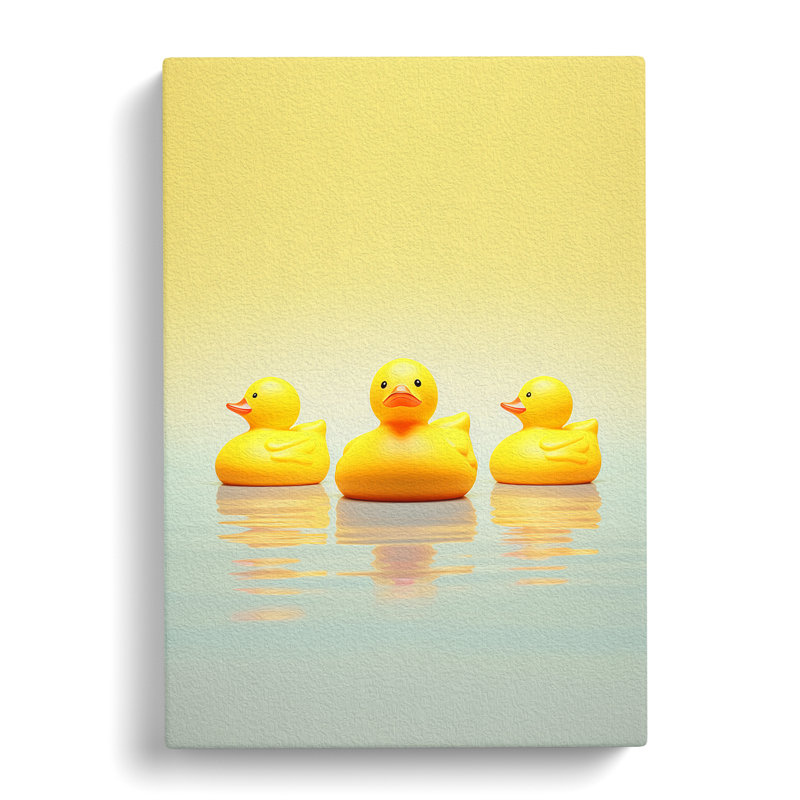 Rubber Ducks Minimalism No.2 - Wrapped Canvas, 76cm H x 50cm W x 3cm D