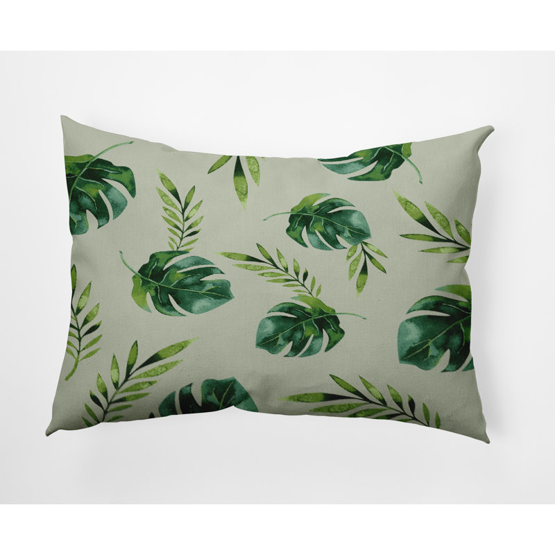 Floral Outdoor Reversible Throw Pillow