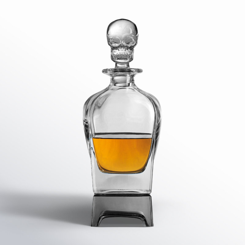 Skull 24 oz. Whiskey Decanter, Clear