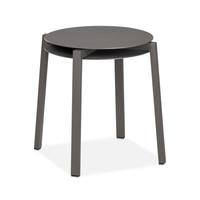 Montauk Round Side Table, Taupe