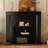 Black Manufactured Wood Freestanding Fireplace
