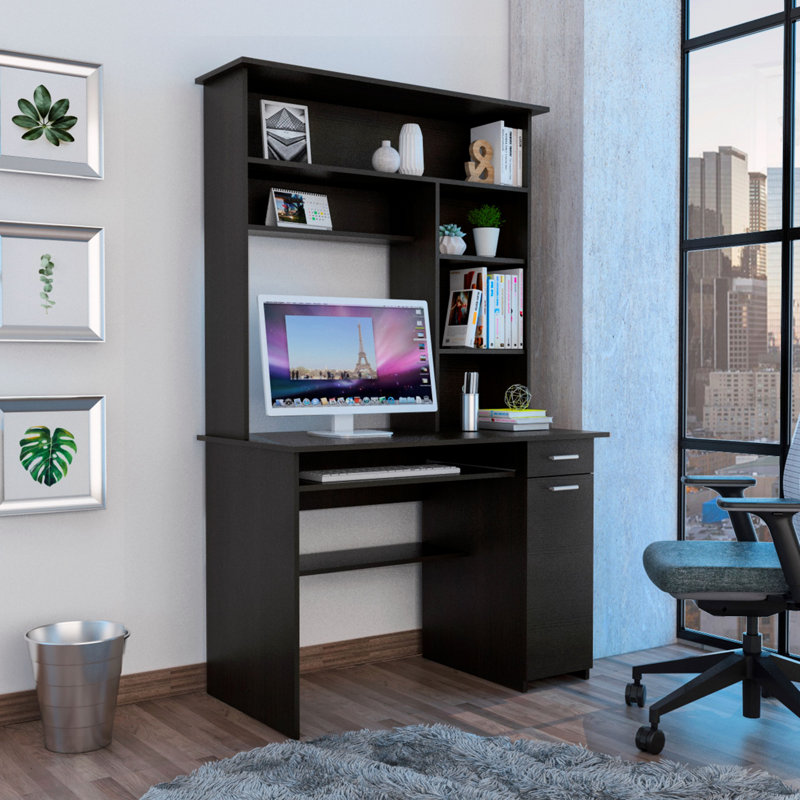 Bureau d'ordinateur Acequia, Bureau (Bureau), Noir