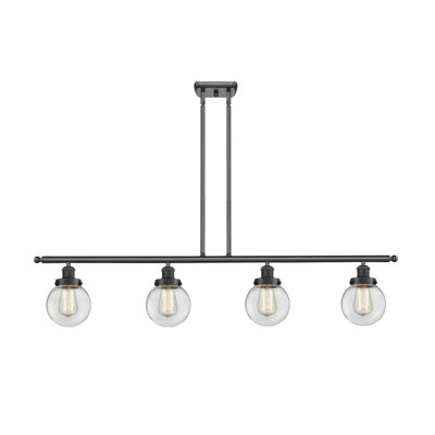 Luminaire suspendu linéaire à 4 lumières pour îlot de cuisine Chippewa