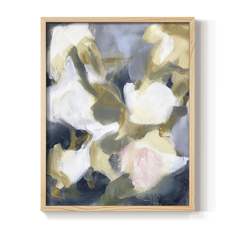 Reproduction encadrée FLORAL Series DCL III - bois massif, H 15 po x l 12 po
