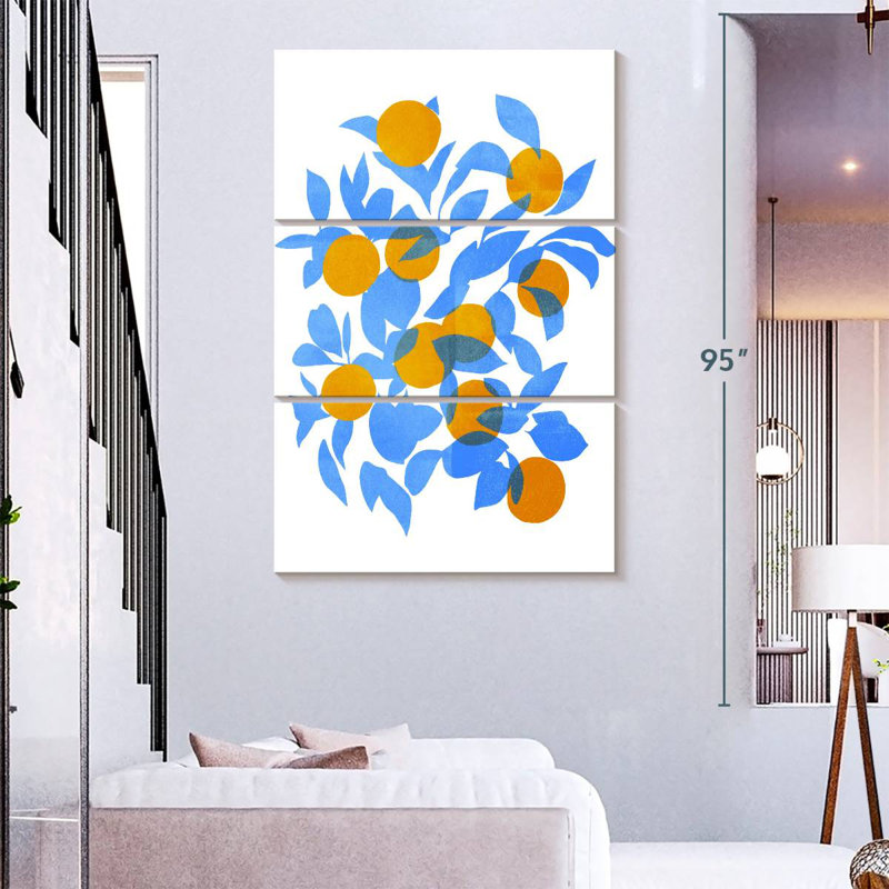 Bright Tangerines I, 74" H x 48" W