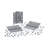4.5 in. x 4.5 in. Full Mortise Squared Ball Bearing Hinge with Removable Pin - Pack of 3