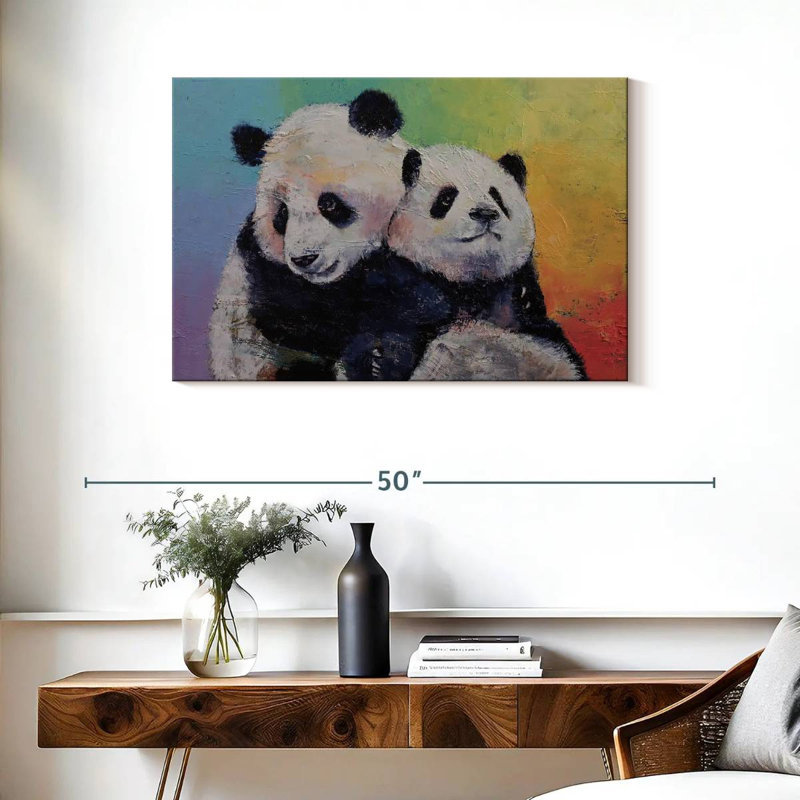 Brampt Panda Hugs, 24" H x 36" W