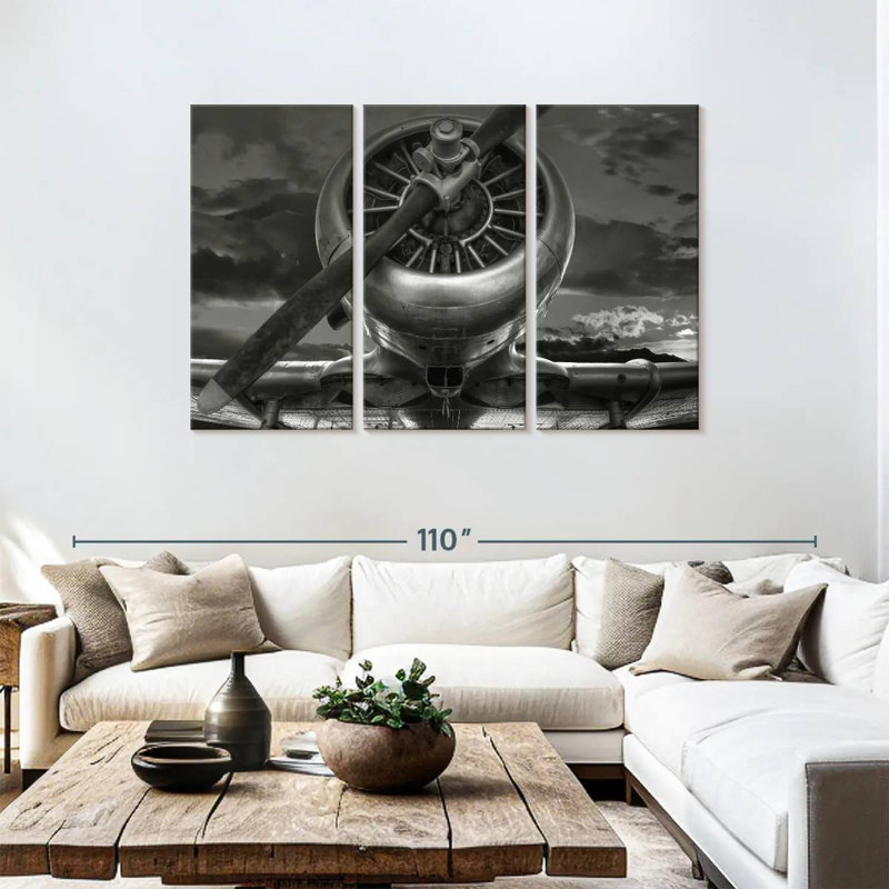 Mehar Dark Propeller, 48" H x 74" W