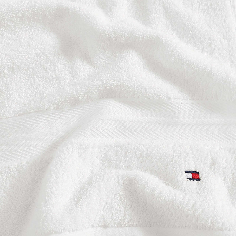 Ensemble de serviettes de bain 2 pièces Tommy Hilfiger, Blanc