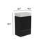 Meuble-lavabo autoportant avec évier en céramique et qualité supérieure Matt Black-1587840280