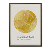 Manhattan Coordinates Print