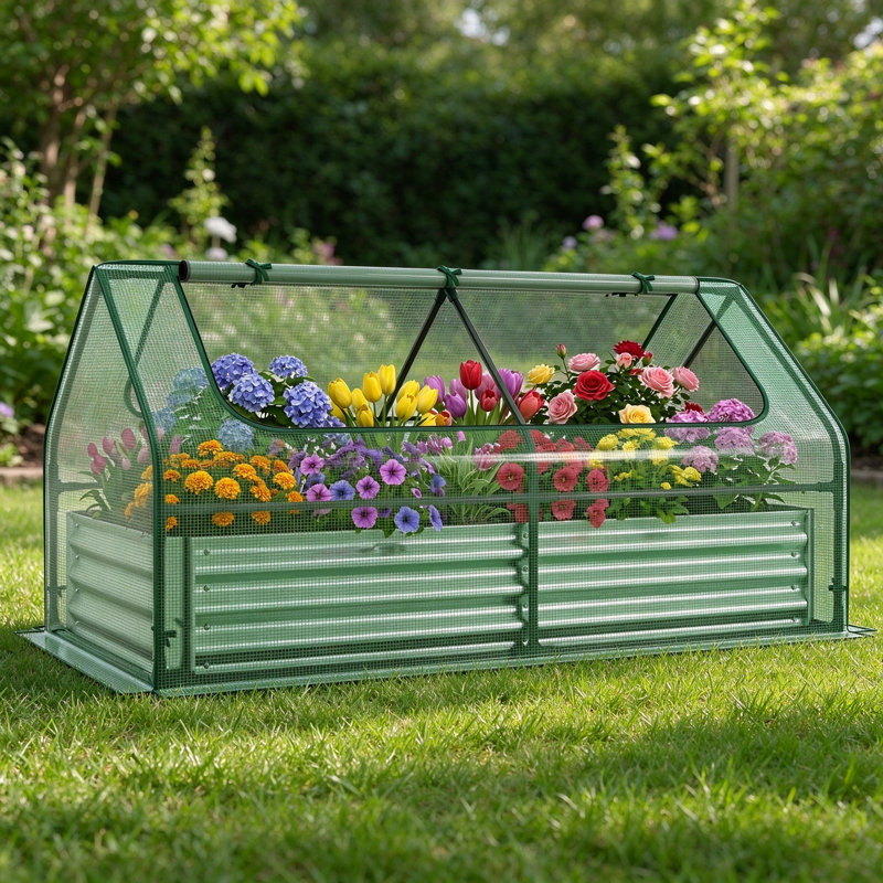 Raised Garden Bed with Cover