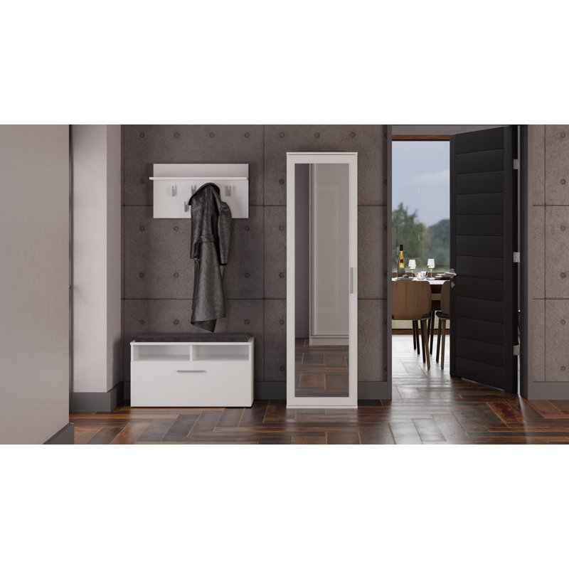 Hyland 1 Door Laminate Wardrobe, White