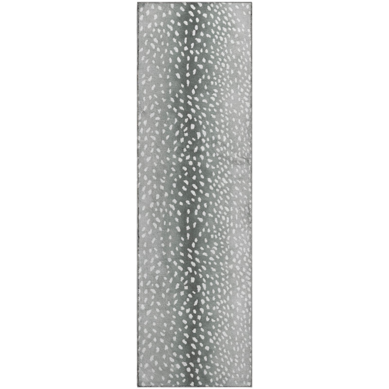 Premium Machine Washable Merilou AMF44 Gray Rug, Runner 2'3" x 7'6"